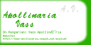 apollinaria vass business card